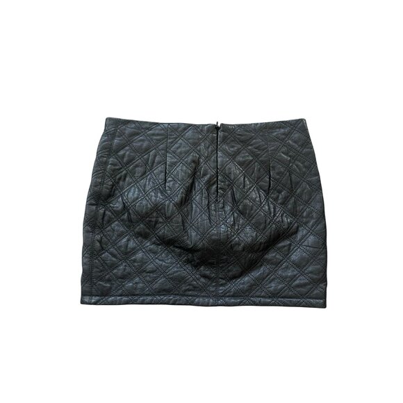 ZARA Womens Black Gold Quilted Mini Skirt Size Small - Picture 4 of 7